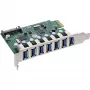 InLine USB-A 3.2 Gen.1 7 Port Host Controller PCIe, SATA-Stromversorgung