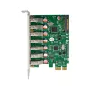 InLine USB-A 3.2 Gen.1 7 Port Host Controller PCIe, SATA-Stromversorgung