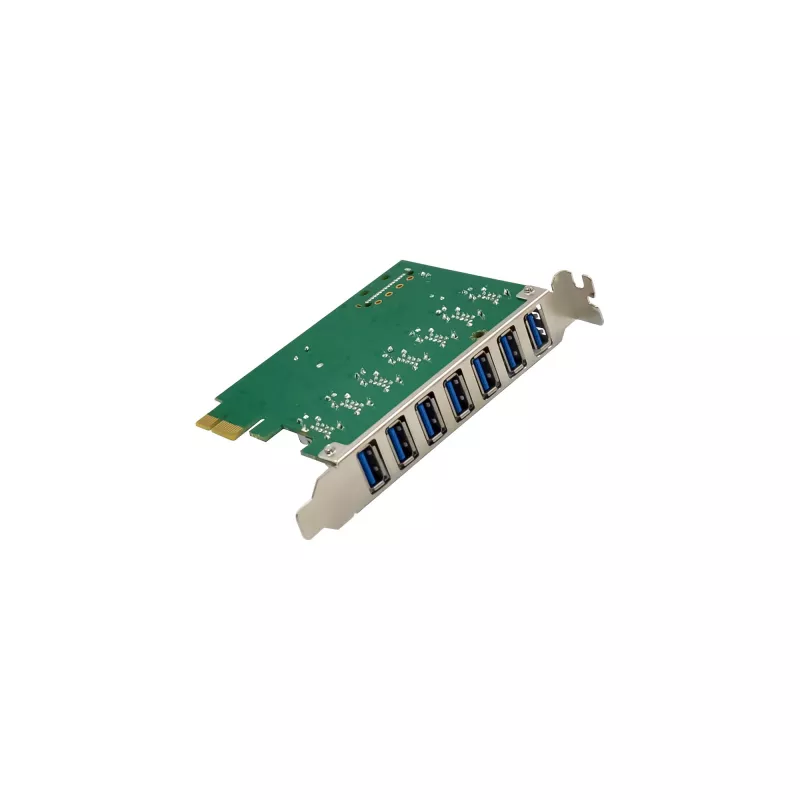 InLine USB-A 3.2 Gen.1 7 Port Host Controller PCIe, SATA-Stromversorgung