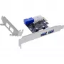 InLine 2+2 Ports USB 3.2 Gen.1 Host Controller, PCIe, mit SATA-Stromversorgung + LP-Blende