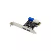 InLine 2+2 Ports USB 3.2 Gen.1 Host Controller, PCIe, mit SATA-Stromversorgung + LP-Blende