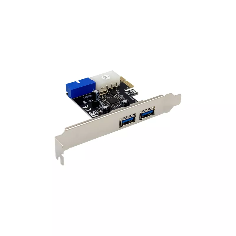 InLine 2+2 Ports USB 3.2 Gen.1 Host Controller, PCIe, mit SATA-Stromversorgung + LP-Blende