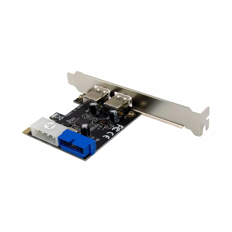 InLine 2+2 Ports USB 3.2 Gen.1 Host Controller, PCIe, mit SATA-Stromversorgung + LP-Blende