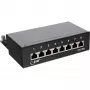 InLine Patch Panel Cat.6A Tisch-/Wandmontage 8 Port schwarz RAL9005