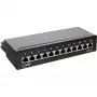 InLine Patch Panel Cat.6A Tisch- / Wandmontage 12 Port schwarz