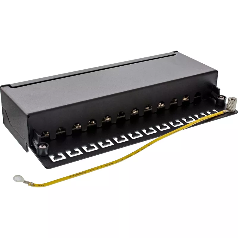 InLine Patch Panel Cat.6A Tisch- / Wandmontage 12 Port schwarz