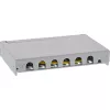 InLine Patchpanel Kat.6A 0,5HE 6-Port, Tisch/Wand/Schiene, grau mit Staubschutz
