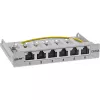 InLine Patchpanel Kat.6A 0,5HE 6-Port, Tisch/Wand/Schiene, grau mit Staubschutz