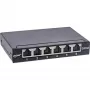 InLine Patchpanel Cat.6A 0,5U 6-Port, Tisch/Wand/Schiene, schwarz mit Staubschutz