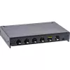 InLine Patchpanel Cat.6A 0,5U 6-Port, Tisch/Wand/Schiene, schwarz mit Staubschutz