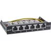 InLine Patchpanel Cat.6A 0,5U 6-Port, Tisch/Wand/Schiene, schwarz mit Staubschutz
