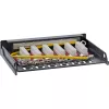 InLine Patchpanel Cat.6A 0,5U 6-Port, Tisch/Wand/Schiene, schwarz mit Staubschutz