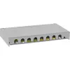 InLine Patchpanel Cat.6A 0,5HE 8-Port, Tisch/Wand/Schiene, grau, Staubschutz