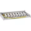 InLine Patchpanel Cat.6A 0,5HE 8-Port, Tisch/Wand/Schiene, grau, Staubschutz
