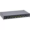 InLine Patch panel Cat.6A 0.5U 8-Port, Tisch/Wand/Schiene, schwarz, Staubschutz