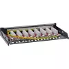 InLine Patch panel Cat.6A 0.5U 8-Port, Tisch/Wand/Schiene, schwarz, Staubschutz