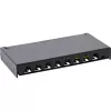 InLine Patchpanel Kat.6A 0,5HE 8-Port, Tisch-/Wandmontage schwarz RAL9005