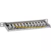 InLine 10 Zoll Patchpanel Cat.6A 0,5HE 12-Port, mit Staubschutz, grau