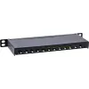 InLine 10 Zoll Patchpanel Cat.6A 0,5HE 12-Port, mit Staubschutz, schwarz