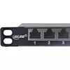 InLine 10 Zoll Patchpanel Cat.6A 0,5HE 12-Port, mit Staubschutz, schwarz