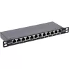 InLine Patchpanel 10 Zoll Cat.6A 0,5HE 12-Port schwarz RAL9005