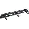 InLine 16-fach Patchpanel, Keystone-Leerpanel mit 3 Halterungen, 19 Zoll, 1HE schwarz