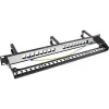 InLine 16-fach Patchpanel, Keystone-Leerpanel mit 3 Halterungen, 19 Zoll, 1HE schwarz