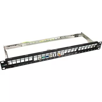 Blank Patch Panel InLine 76824B 19 Zoll Cat.6A 24 Port 1U schwarz