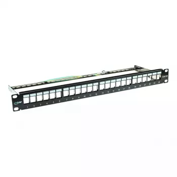 Blank Patch Panel InLine 76824B 19 Zoll Cat.6A 24 Port 1U schwarz