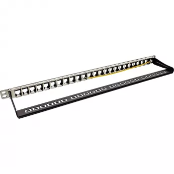 Blind-Patchpanel 19 Zoll InLine 76824C 24 Ports für RJ45-Keystones 0,5 HE schwarz