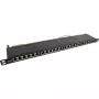 InLine Patch Panel 19 Zoll Cat.6A 24 Port 0,5HE schwarz RAL 9005