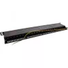 InLine Patch Panel 19 Zoll Cat.6A 24 Port 0,5HE schwarz RAL 9005