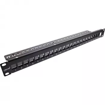 InLine Blank Patch Panel 19 Zoll 24 Port 1U schwarz