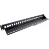 InLine Blank Patch Panel 19 Zoll 24 Port 1U schwarz