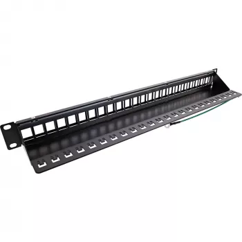 InLine Blank Patch Panel 19 Zoll 24 Port 1U schwarz