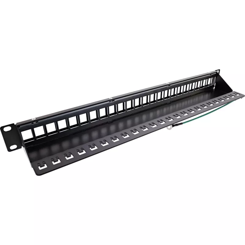 InLine Blank Patch Panel 19 Zoll 24 Port 1U schwarz