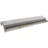 InLine Patch-Panel 19 Zoll Cat.6A 24 Port 1U hellgrau RAL7035
