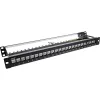 InLine Blank Patch Panel ausziehbar 19 Zoll 24 Port 1U schwarz