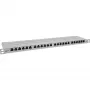 InLine 19 Zoll Patchpanel Cat.6A 0,5 U 24-Port, mit Staubschutz, grau