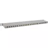 InLine 19 Zoll Patchpanel Cat.6A 0,5 U 24-Port, mit Staubschutz, grau