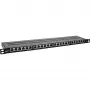 InLine 19 Zoll Patchpanel Cat.6A 0,5 U 24-Port, mit Staubschutz, schwarz