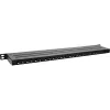 InLine 19 Zoll Patchpanel Cat.6A 0,5 U 24-Port, mit Staubschutz, schwarz