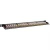 InLine 19 Zoll Patchpanel Cat.6A 0,5 U 24-Port, mit Staubschutz, schwarz
