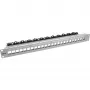 InLine Patchpanel 24-fach, Keystone-Leer-Patchpanel, 19 Zoll, 1HE, grau