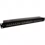 InLine Patch Panel 19 Zoll Cat.6A 24 Port 1U schwarz RAL 9005