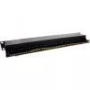 InLine Patch Panel 19 Zoll Cat.6A 24 Port 1U schwarz RAL 9005