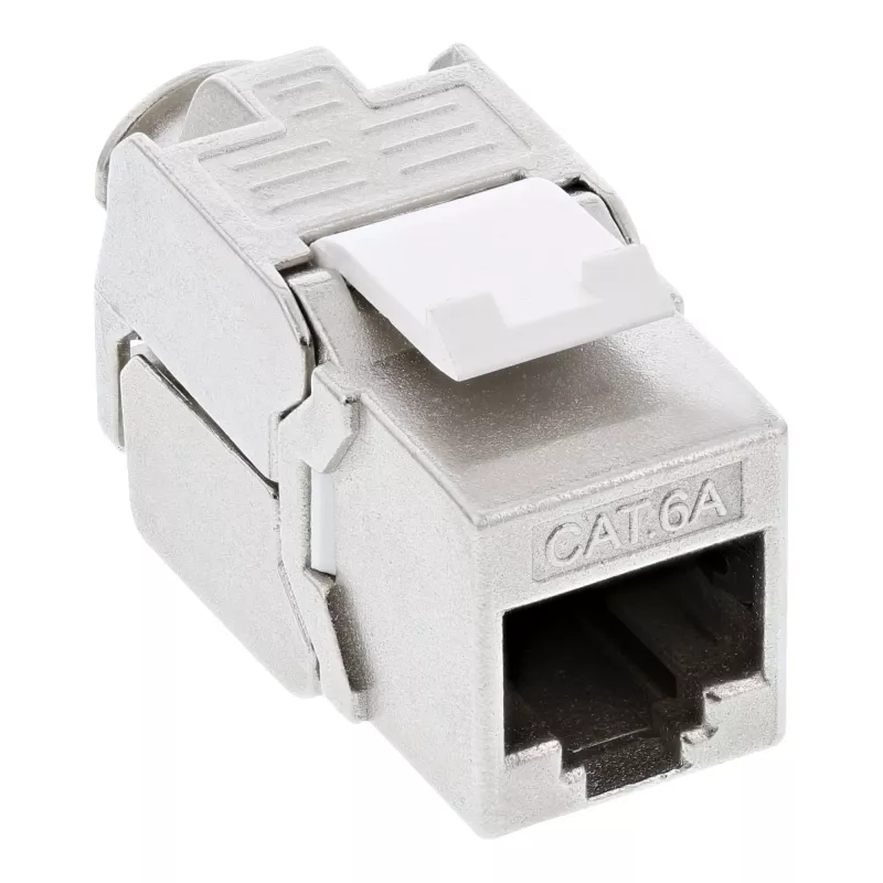 InLine Cat.6A Unterputzdose 2x RJ45 weiß RAL9010
