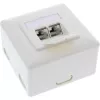 InLine Unterputzdose Cat.6A Aufputz 2x RJ45 Buchse RAL9010 weiß