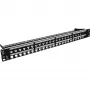InLine Blank RJ45 Keystone Patch Panel 19 Zoll, 48 Ports, 1U, schwarz