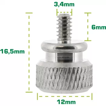 InLine Rändelschrauben für Gehäuse, aluminium, silber, 10 St.